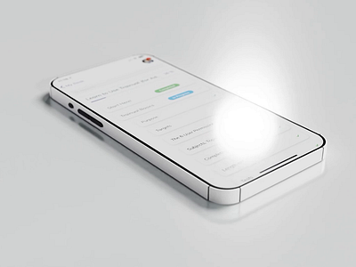 White phone mockup 3d animation design lighting