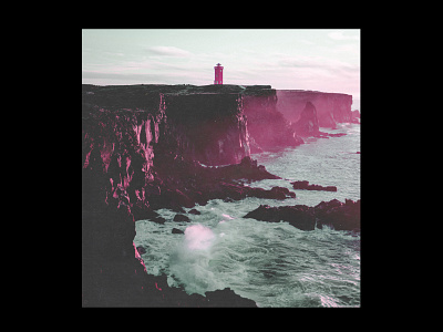 AIDAN album art album cover art direction artwork branding design fog graphic design kevlard leadership lighthouse music photoshop pink retouching sea