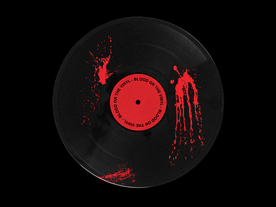 BLOODY VINYL album art album cover art direction artwork blood branding cover album cover art design graphic design kevlard leadership mock up music noise photoshop red retouching vinyl vinyl cover