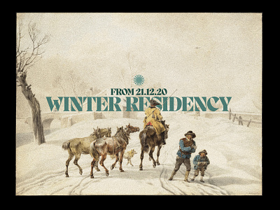 WINTER RESIDENCY album art album cover art direction artwork blue christmas cold design font graphic design kevlard music photoshop retouching snow typo typography winter