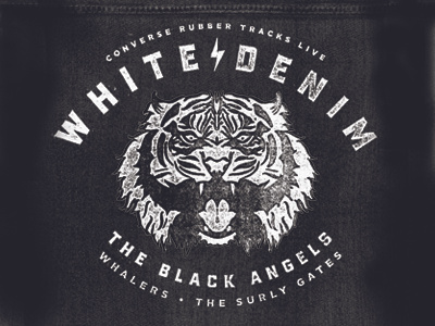 White Denim good times illustration poster tiger