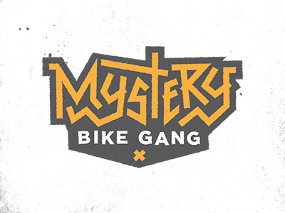 Mystery Bike Gang badge custom type good times typography