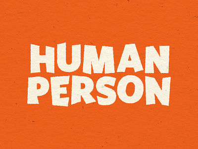 Human Person custom type good times logo
