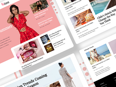 Blogger adobe xd blog feminism health light pastel website design