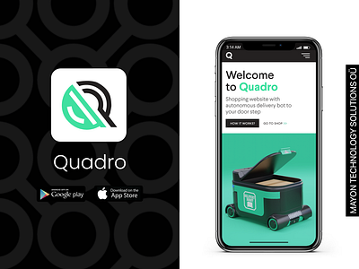 Quadro - Online shopping and Delivery 2021 artificial intelligence bot delivery hardware machine learning mobile app quadro software uiux website design