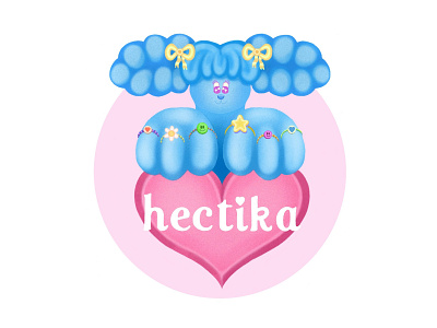 Hectika airbrush branding colorful art design digital painting digitalillustration doggy illustration illustration art logo