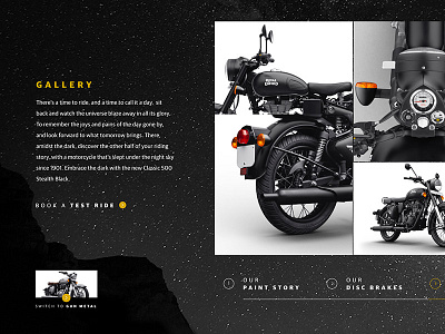 Royal Enfield Classic Matte Black Website black classic enfield matte minimal motorcycle night royal ui