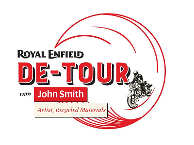 Detour Logo artist badge collaboration enfield logo motorcycle royal tour