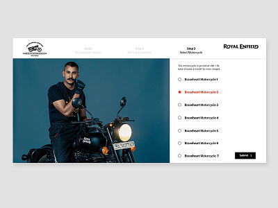 Royal Enfield Motorcycle Sale Page classic commandos journey minimal motorcycle royalenfield sale steps ui