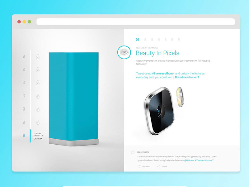 Honor 7 Product Launch product launch steps new camera technology icons ui mobile teaser product