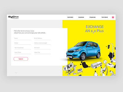 Mahindra Exchange your car automobile car city ecofriendly electric illustration lineart minimal ui ux