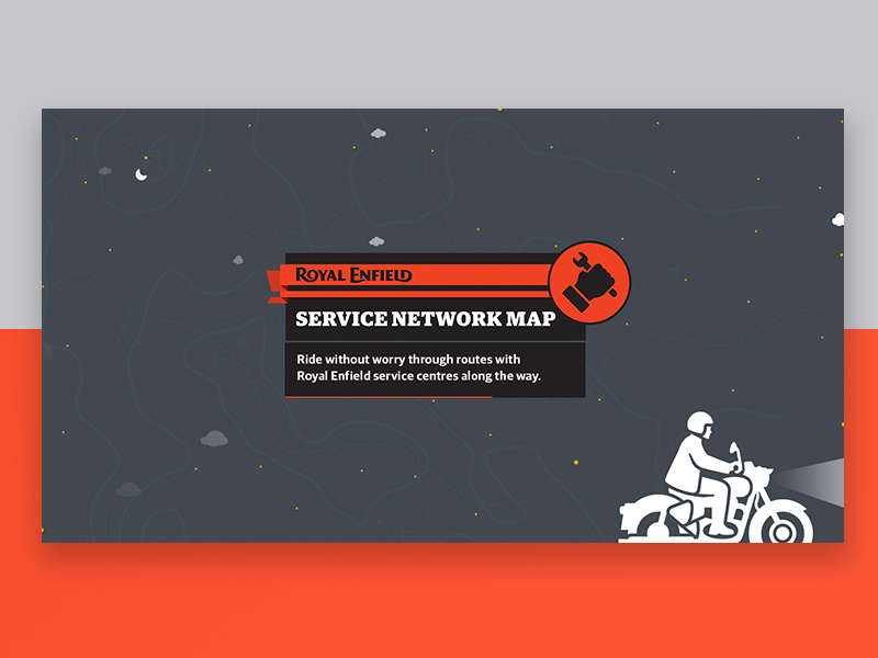 Service Network Map - Royal Enfield terrain india repairs ride rider stars service royalenfield motorcycle minimal ux ui