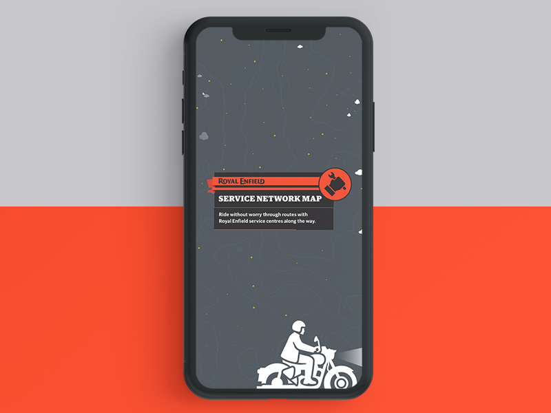 Service Network Map - Royal Enfield terrain india ride rider stars sky service royalenfield motorcycle minimal ux ui