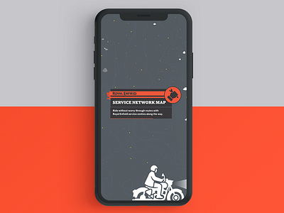Service Network Map - Royal Enfield india minimal motorcycle ride rider royalenfield service sky stars terrain ui ux