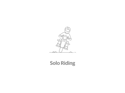 Solo Rider Icon automobile classic illustration journey minimal motorcycle ride rider royalenfield ui