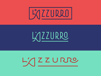 l'Azzurro branding typography