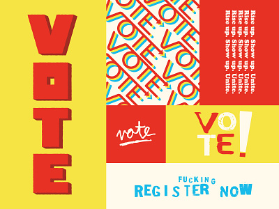 Vote! vote! VOTE! election election2020 govote illustration registernow riseupshowupunite type typography vote