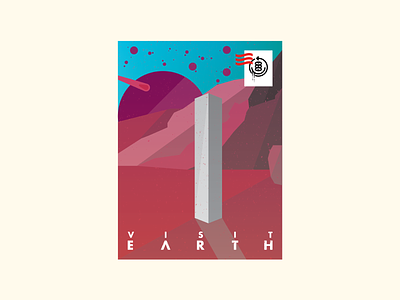 VISIT EARTH -- *?#!^ graphicdesign illustration postcard typography vector wishyouwerehere