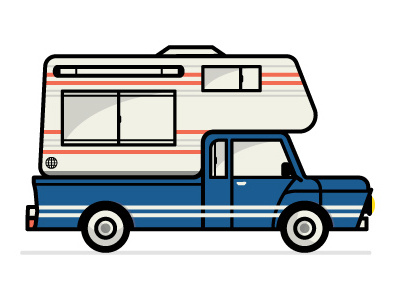 Off we go! camper design graphic graphic design illustration truck vector vroomvroom