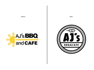 AJ's BBQ & Cafe branding graphic graphicdesign icon icondesign identity identitydesign logo logodesign rebranding vector