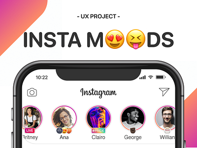INSTA MOOD emoji feed instagram mood reation stories user journey ux