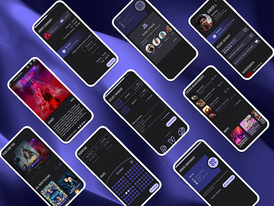 Customer Loyalty App for Nebulous Theaters dark theme mobile mobile app ui user experience user experience design user interface ux ux design