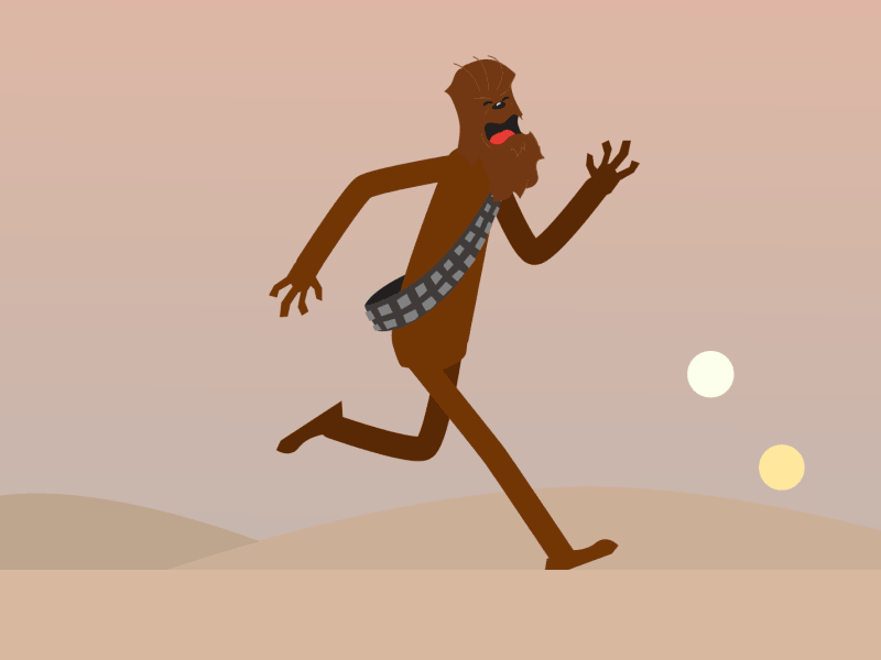 Run Chewie, Run chewbacca chewie pew pew run star wars