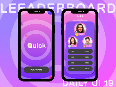 daily ui 19 leaderboard app art creditcard dailyui design designs games graphic graphic design icon illustration illustrator leaderboard product design ui ui ux user experience userinterface ux web