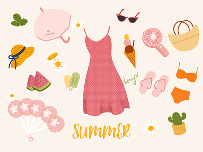 summer illustration 插图