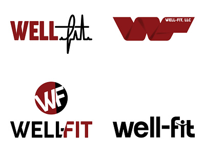 Well-Fit Logo Concepts branding design icon illustration logo marketing typography vector