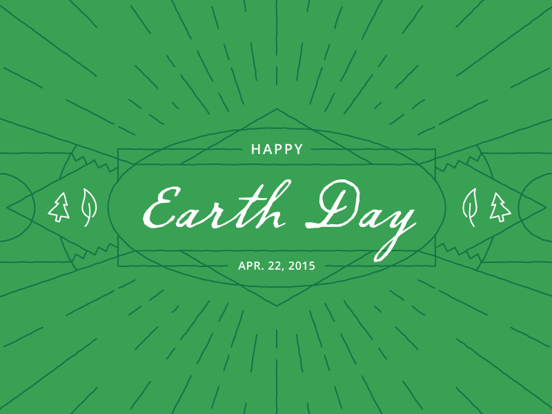 Earth Day animated conservation earth day geometric gif green illustration line nature recycle vector