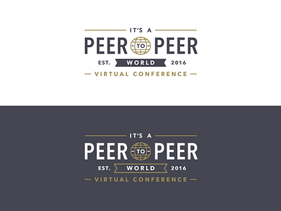 Peer-To-Peer World Logo branding conference fundraising graphic design identity logo logo design nonprofit raisemore vector virtual world