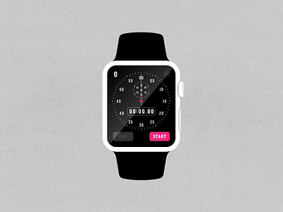 Dribbble Stop Watch adobe app apple watch design download free illustration illustrator stop watch ui user interface watch