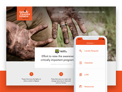 National Excavator Initiative application applications design graphic design iphone app responsive software ui user interface web design website
