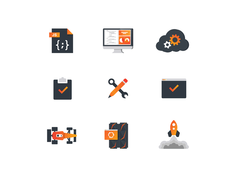Hostbridge Icons design gradient icons graphic design icon icon set iconography icons illustration mainframe vector
