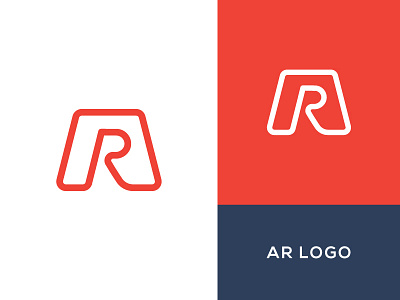 AR Logo ar augmented reality branding design exploration flat identity logo mark simple symbol vector