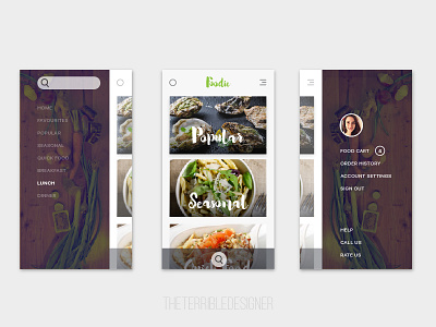 Foodie ~your food buddy! android app delivery food food app ios mockup restaurant ui ux