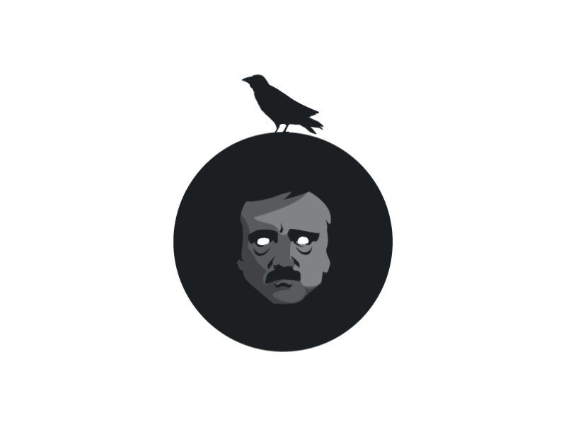 Nevermore (Animated GIF) animated animated gif animation edgar allan poe gif graphics motion motion graphics nevermore raven the raven