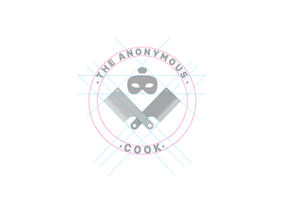 The Anonymous Cook Logo Grid catering chef cook grid logo