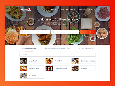 Jollibee Delivery Redesign delivery fastfood food jollibee online order restaurant
