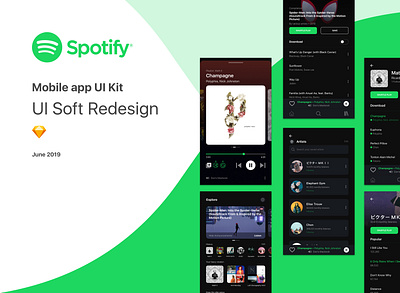Spotify Mobile UI Soft Redesign Concept design spotify ui ux