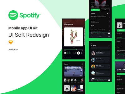 Spotify Mobile UI Soft Redesign Concept