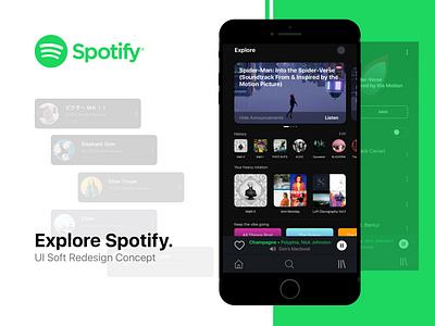 Explore Spotify UI Redesign Concept