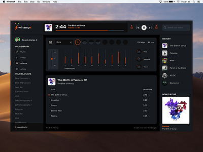 Winamp X ⚡ UI Design