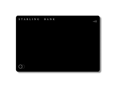 Minimal Contactless Card bank banking branding card card design cards ui clean concept contactless dark mood dark theme less is more minimal minimal design minimalist minimalist logo minimalistic starling bank ui uiux