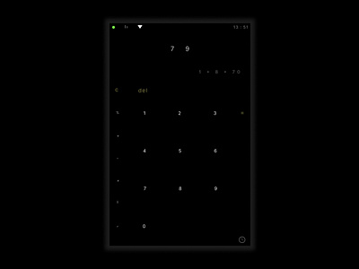 Minimal Calculator. calculator calculator app calculator design calculator ui dark mode dark theme dark ui less is more minimal minimal calculator minimalism minimalist logo minimalistic mobile app mobile design