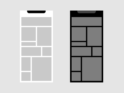 Minimal IOS grid. blackandwhite dark mode design grid grid design grid layout grids ios app ios app design less is more light mode minimal minimalism minimalist logo minimalistic one page prototype