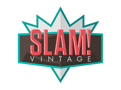 SLAM! Vintage Logo - Revised 90s basketball clothing jam logo nba retro sports throwback vintage