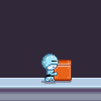 Run Robot Run, now with more cube 8bit animation blue flash game gif orange pixel purple sprite