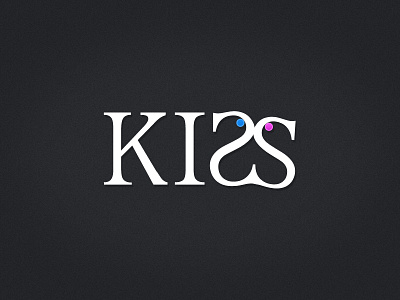 KISS OF LOVE art blue design expression graphics kiss love pink rendering typeface typography valentine